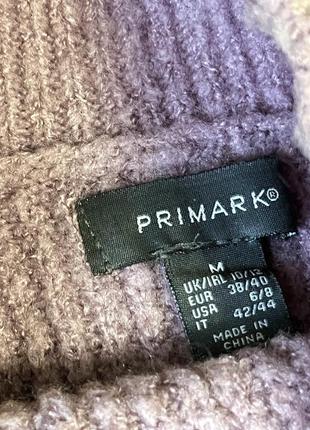 Теплий лавандовий оверсайз светр з високим горлом та широкими рукавами primark5 фото