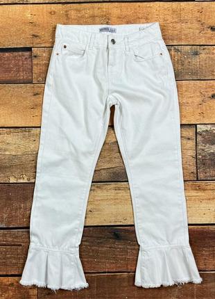 Белые укороченные джинсы denim zara2 фото