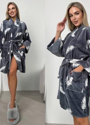 Халат теплый махровый