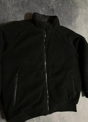 Пуховик куртка мужская двухсторонняя черная базовая оверсайз5 фото
