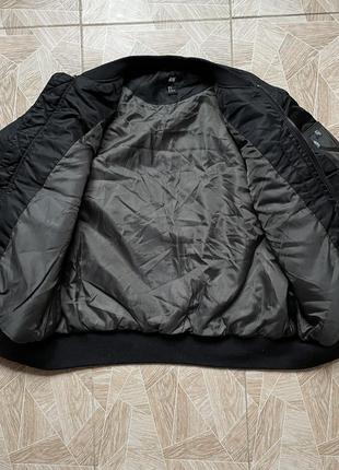 Курточка бомбер the rare y2k weekend h&m xo nylon bomber jacket black hype5 фото