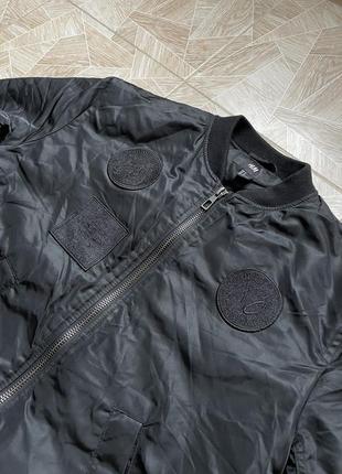 Курточка бомбер the rare y2k weekend h&m xo nylon bomber jacket black hype2 фото