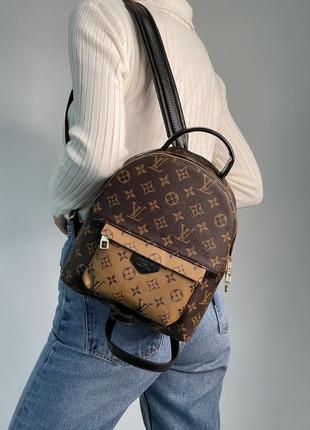 Рюкзак louis vuitton palm springs backpack brown/camel3 фото