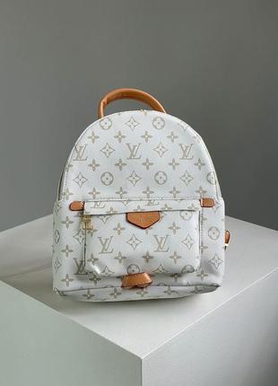 Рюкзак premium louis vuitton palm springs mini mm brown/black lv backpack white