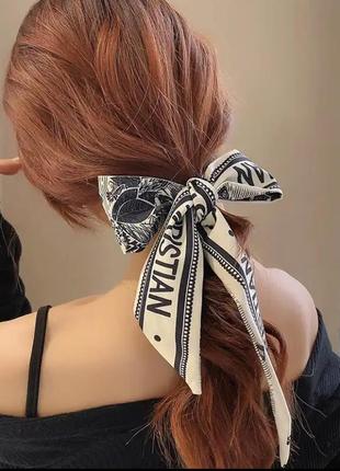 Повязка для волос бант шелковая