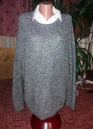 Меланжевий светр британського бренду george p.xl