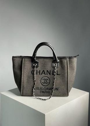 Сумка chanel deauville large shopping bag emerald