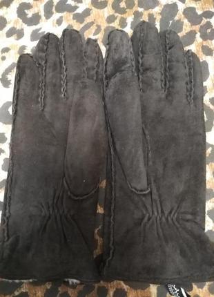 Шкіряні жіночі рукавиці іх хутром new look2 фото