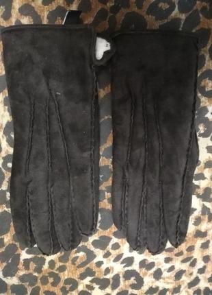 Шкіряні жіночі рукавиці іх хутром new look1 фото