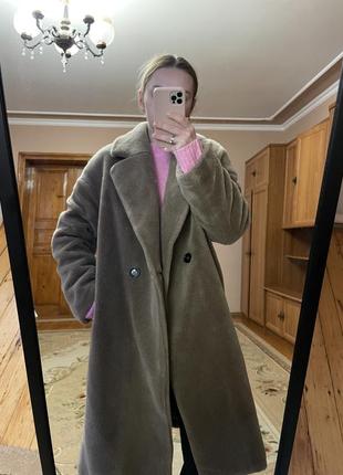 Пальто из эко меха
