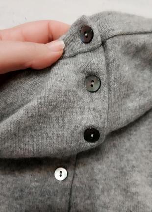 Светр пуловер з кашеміру сірого кольору від pure collection6 фото
