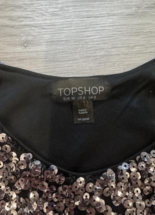 Topshop блискучий топ з паєтками7 фото