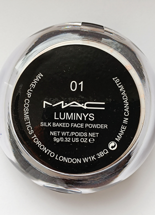 Пудра для лица mac запеченная тон 01 luminys silk baked face powder4 фото