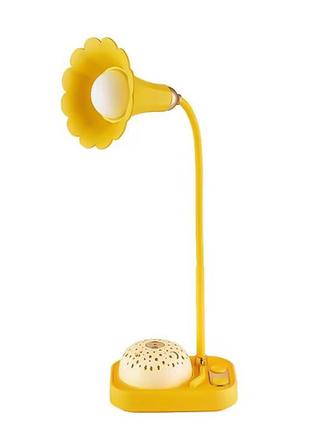 Настольная лампа светильник с аккумулятором, ночник с проекцией звездного неба, жовтий