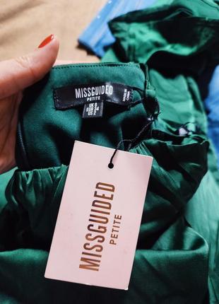 Missguided плаття зелене смарагдове на бретельках нове довге максі вечірнє8 фото