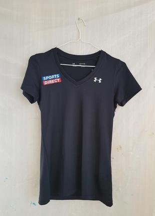 Спортивна чорна футболка бренду under armour