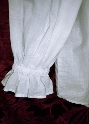 Белая блузка с прошвы блуза с рюшами оборкой7 фото