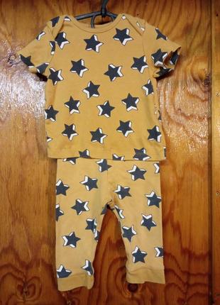 Піжама трикотажна у зірки f&f 3-6m/68