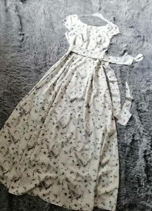 Длинное летнее платье струи легкой ткани1 фото