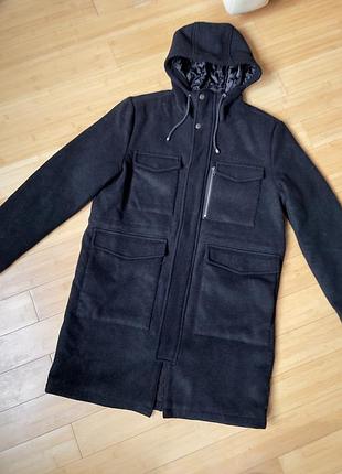 Утепленное пальто с шерстью