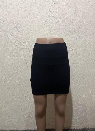 Базовая юбка черная/короткая юбка черная/женская юбка трендовая