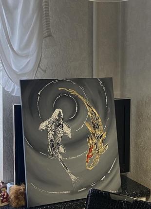 Картина ручной работы «рыбы»