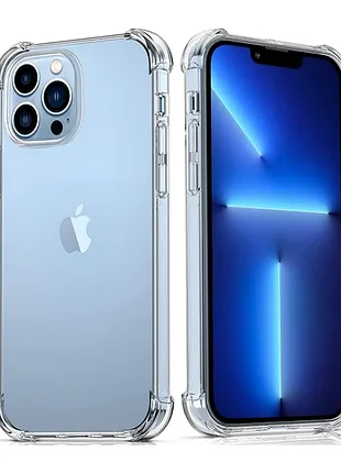 Протиударний чохол для iphone 13 pro прозорий силікон