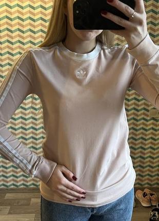 Рожевий лонгслів adidas