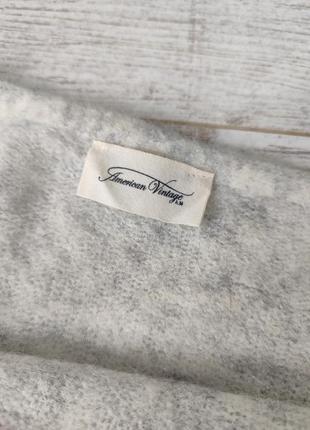 Свет серый пушистый джемпер свитер american vintage альпака меринос9 фото