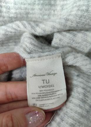 Свет серый пушистый джемпер свитер american vintage альпака меринос10 фото