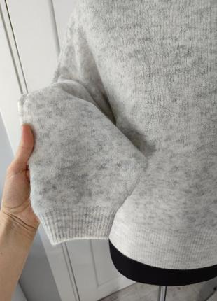 Свет серый пушистый джемпер свитер american vintage альпака меринос7 фото