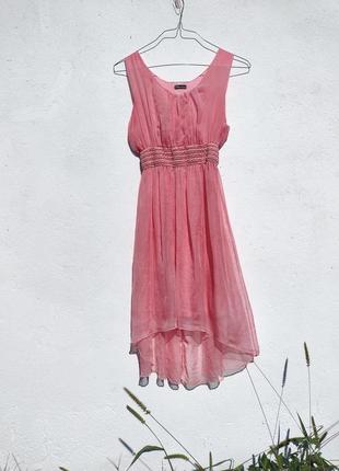 Воздушное лёгкое нежное платье из тончайшей ткани италия