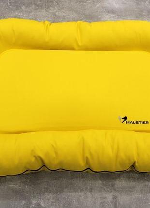 Лежак для собак ponton lemon екошкіра вологостійкий m - 80х60х10см2 фото
