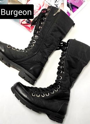 Сапоги/ботинки женские берцы высокие черные на шнуровке от бренда burgeon 40