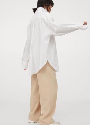 Сорочка h&m із 100% бавовни білого кольору.3 фото