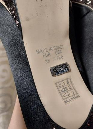 Нарядні стильні атлас + шкіра брендові туфлі bufalo london8 фото