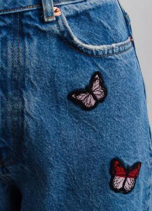 Джинси new look з вишивкою метеликів 🦋🦋🦋9 фото