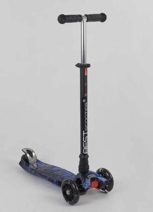 Самокат maxi best scooter четырехколесный, пластик, свет, 779-1528
