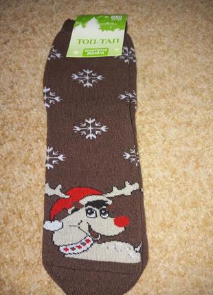 Новогодние махровые носки с 36-40размер