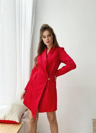 Акция! женское красное платье - пиджак4 фото