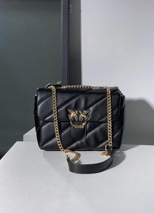 Сумка pinko puff black/gold