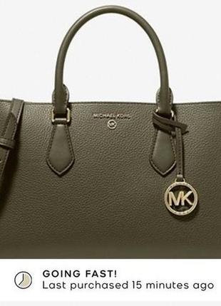 Кожаная сумка michael kors1 фото