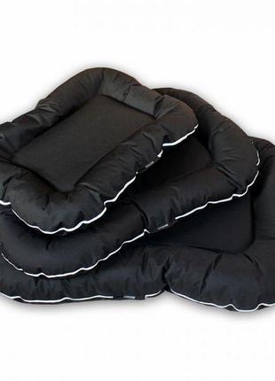 Лежак для собак ponton black вологостійкий двосторонній m - 80х60х10см8 фото