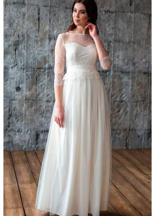 Свадебное платье с рукавом1 фото