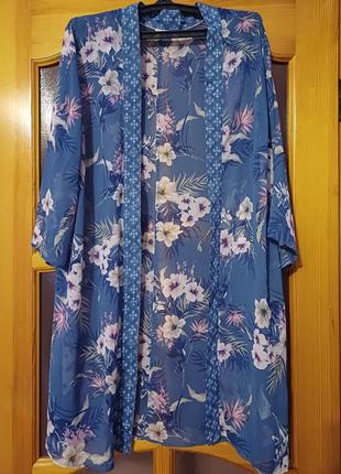 Шифонова накидка, парео, халат, кимоно1 фото
