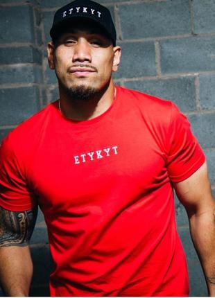 Продам новую мужскую футболку etykyt, размер xl, 100% cotton  цвет ярко красный