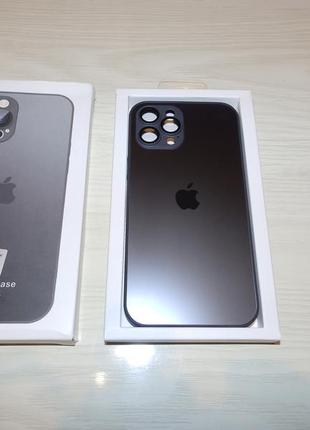 Чехол ag-glass case with magsafe для iphone 12 pro max graphite со стеклами на камерах4 фото