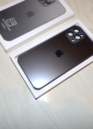 Чехол ag-glass case with magsafe для iphone 12 pro max graphite со стеклами на камерах