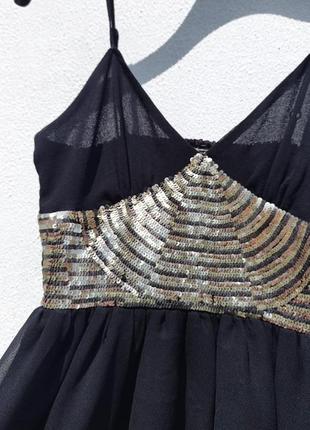 Очень красивое чёрное платье zebra италия с золотым декором6 фото