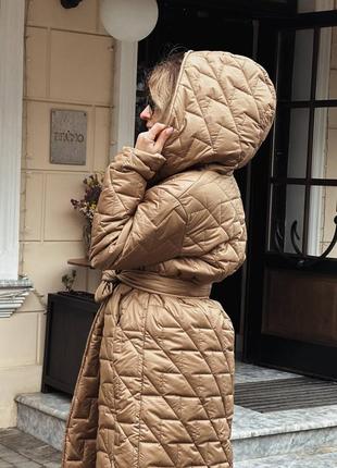 Стильное длинное пальто с капюшоном в новых цветах в наличии2 фото